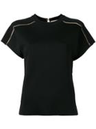 Nina Ricci Chain Trim T-shirt, Women's, Size: Small, Black, Viscose/wool