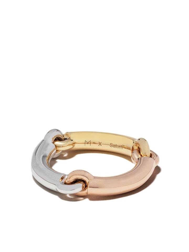 Maor 18kt Yellow, Rose And White Gold The Solstice Ring - Tri-colour