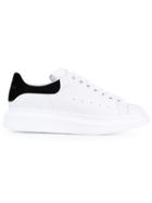 Alexander Mcqueen Leather Trainers With Black Suede Trim - White