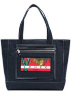 Kenzo Tiger Patch Tote - Blue