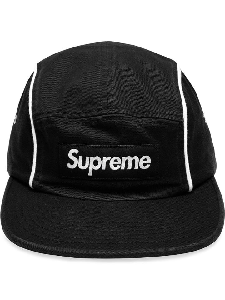 Supreme Piping Camp Cap - Black
