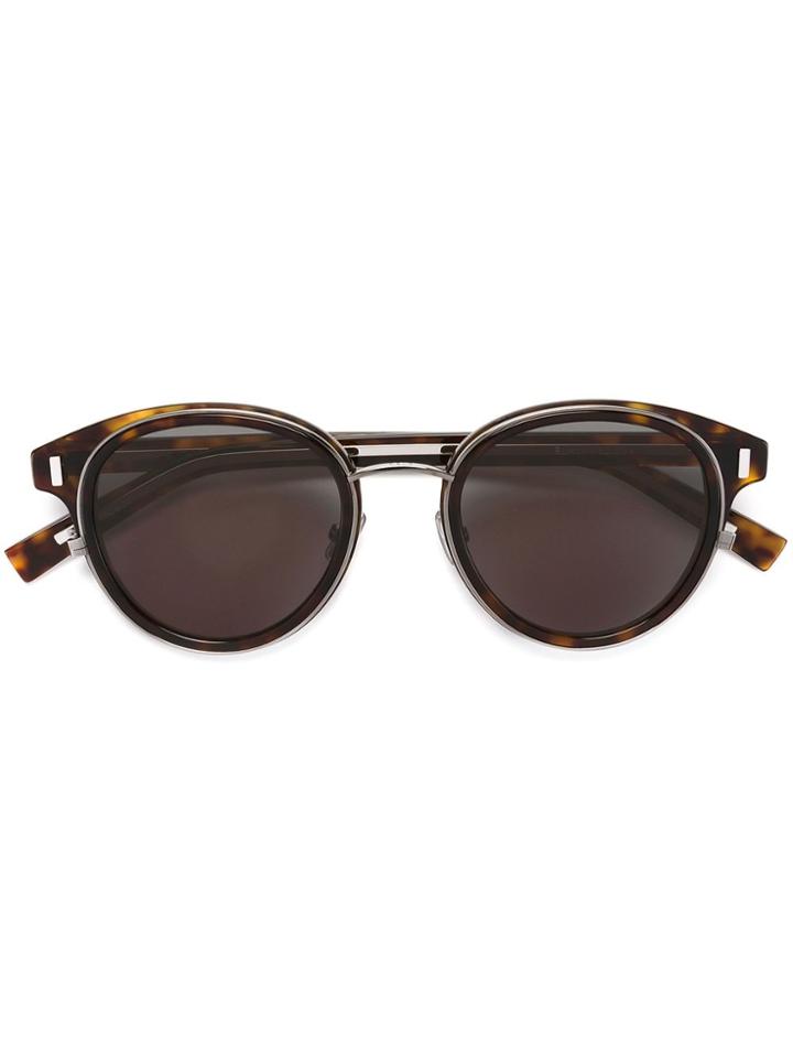 Dior Eyewear Black Tie Sunglasses - Brown
