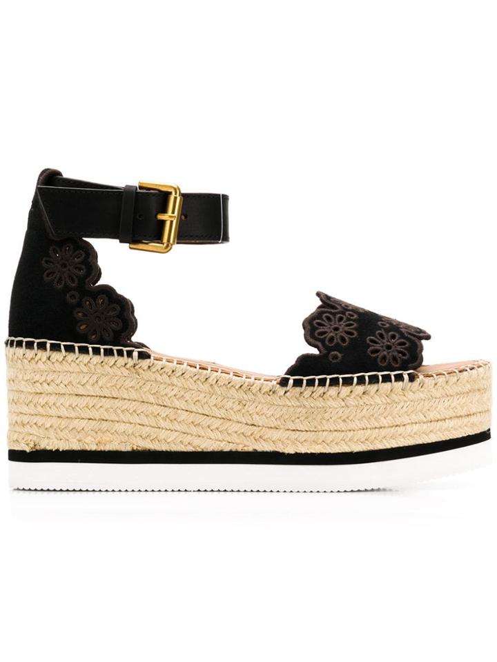 See By Chloé Glyn Platform Espadrilles - Black