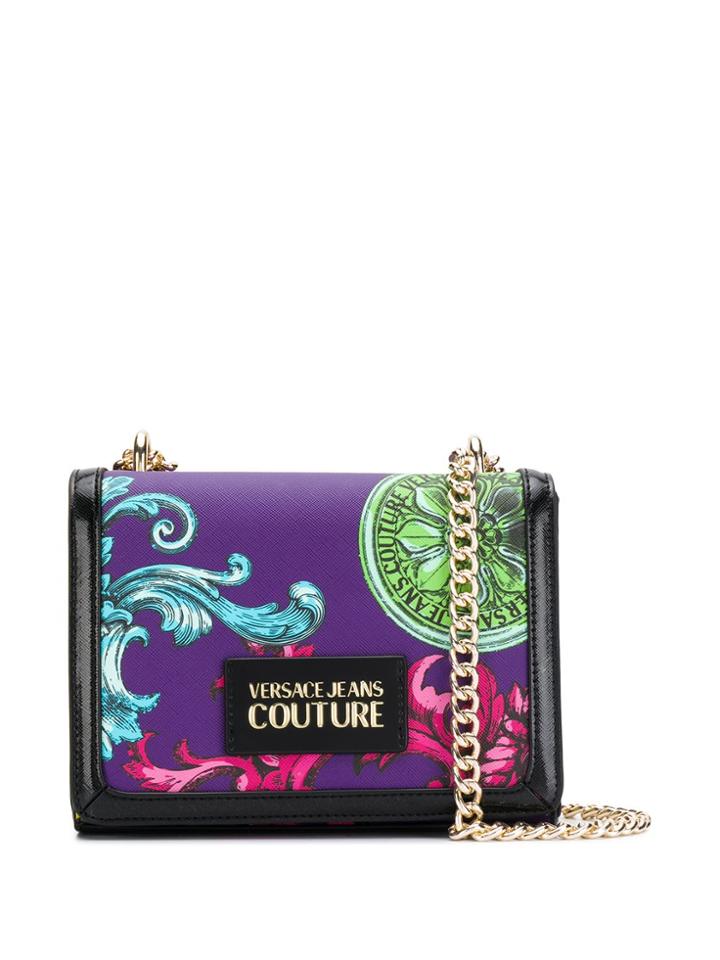 Versace Jeans Couture Printed Shoulder Bag - Black