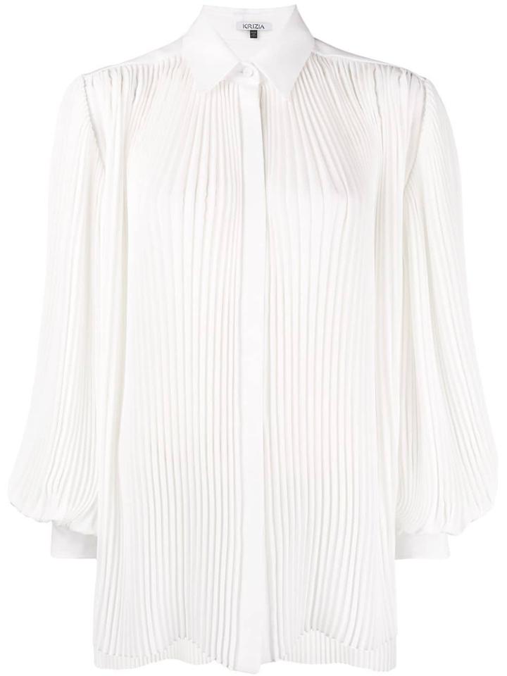 Krizia Pleated Shirt - White