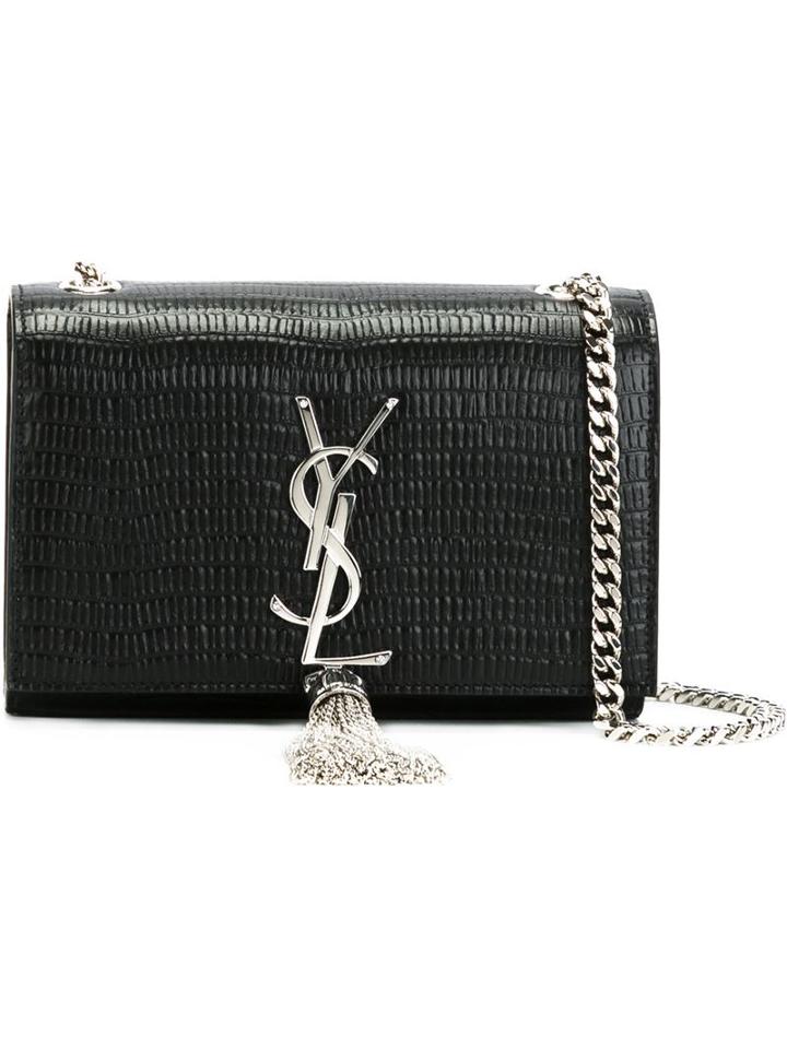 Saint Laurent Small 'classic Monogram' Satchel, Women's, Black