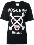 Moschino Skull And Crossbones T-shirt, Women's, Size: 38, Black, Cotton