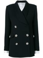 Alessandra Rich Crystal Embellished Button Jacket - Black