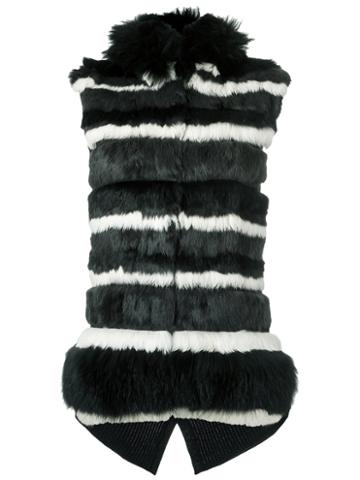 Andrea Bogosian Fur Vest, Women's, Size: P, Black, Fox Fur/rabbit Fur