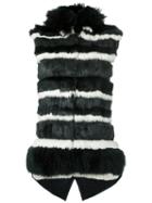Andrea Bogosian Fur Vest, Women's, Size: P, Black, Fox Fur/rabbit Fur