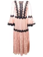 Marchesa Notte Mid Length Lace Dress - Pink