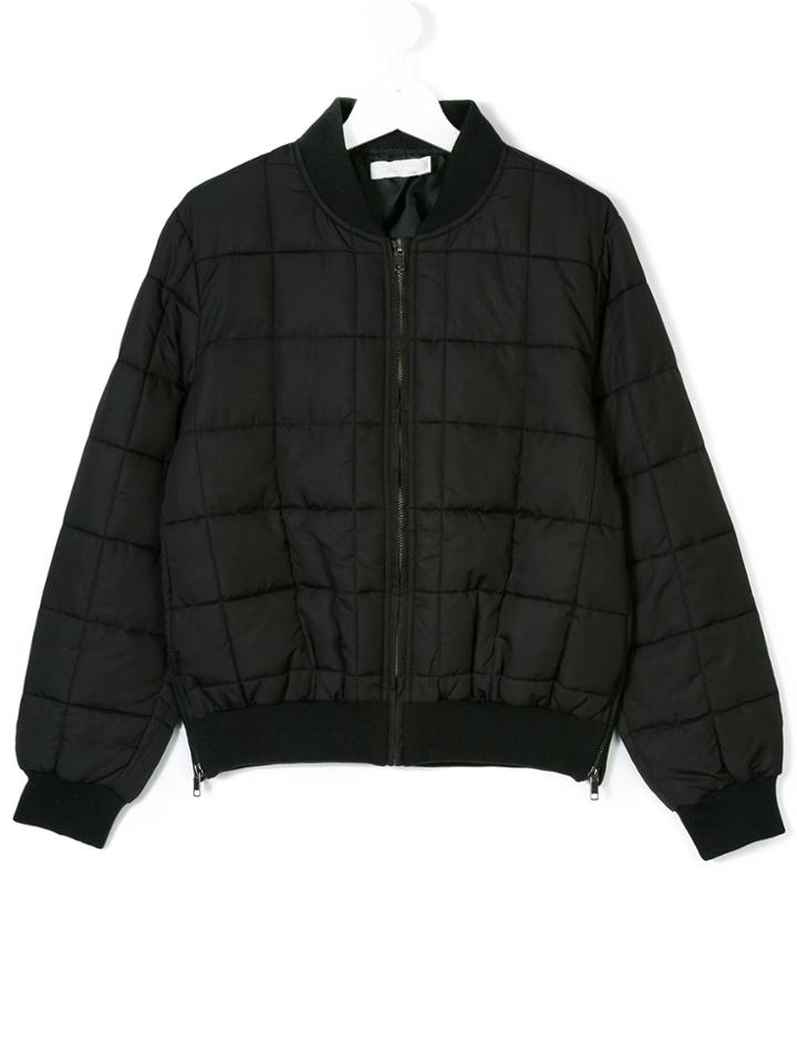 Stella Mccartney Kids Quilted Bomber Jacket - Black