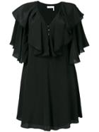 Chloé Ruffle Bib Dress - Black