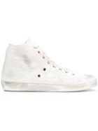 Leather Crown Warchive Hi-top Sneakers - White