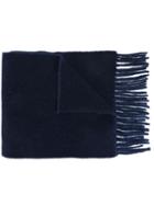 Polo Ralph Lauren Fringed Scarf, Men's, Blue, Virgin Wool/nylon