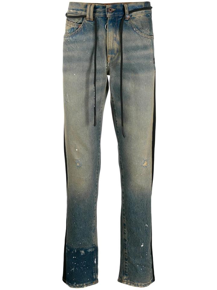 Off-white Two-tone Denim Jeans - Blue