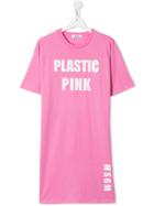 Msgm Kids Teen Logo Print T-shirt Dress - Pink