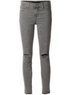 J Brand Distressed Skinny Jeans - Grey