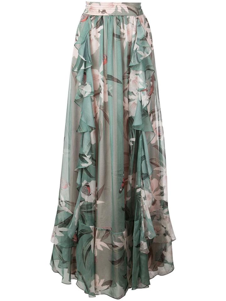 Patbo Ruffle Trimmed Skirt - Green