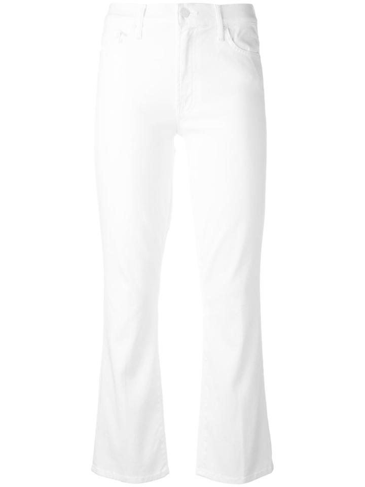 Mother Cropped Jeans, Women's, Size: 24, White, Cotton/polyester/polyurethane