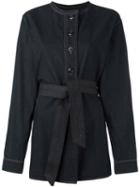 Lemaire Tie Waist Blouse, Women's, Size: 40, Black, Cotton