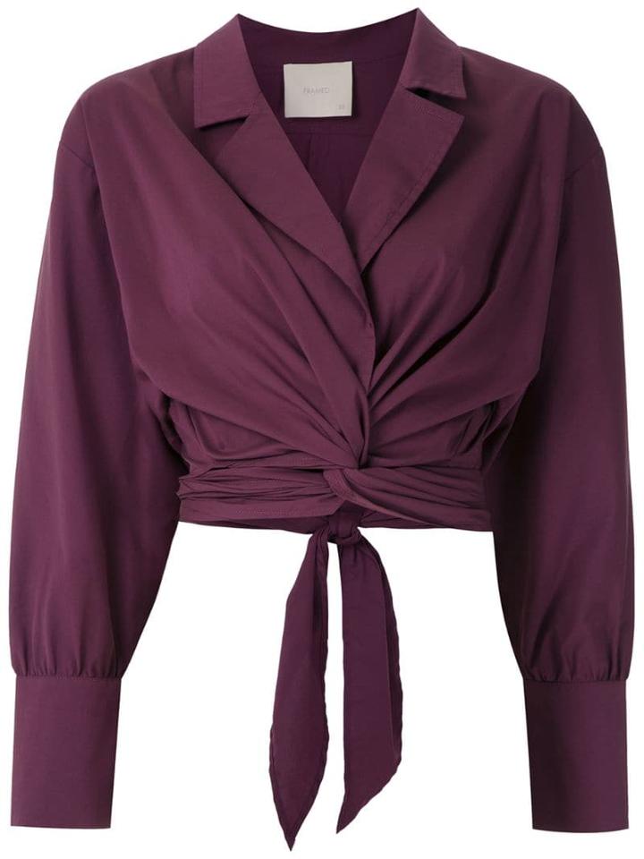 Framed Camisa Transpassada Lotus Framed - Purple
