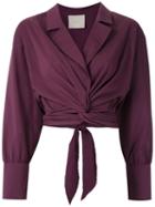 Framed Camisa Transpassada Lotus Framed - Purple
