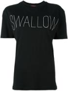 Mcq Alexander Mcqueen 'swallow' Print T-shirt, Women's, Size: Small, Black, Cotton