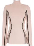 Dion Lee Density Ladder Knit Top - Pink & Purple