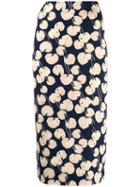 Diane Von Furstenberg Floral Print Skirt - Blue