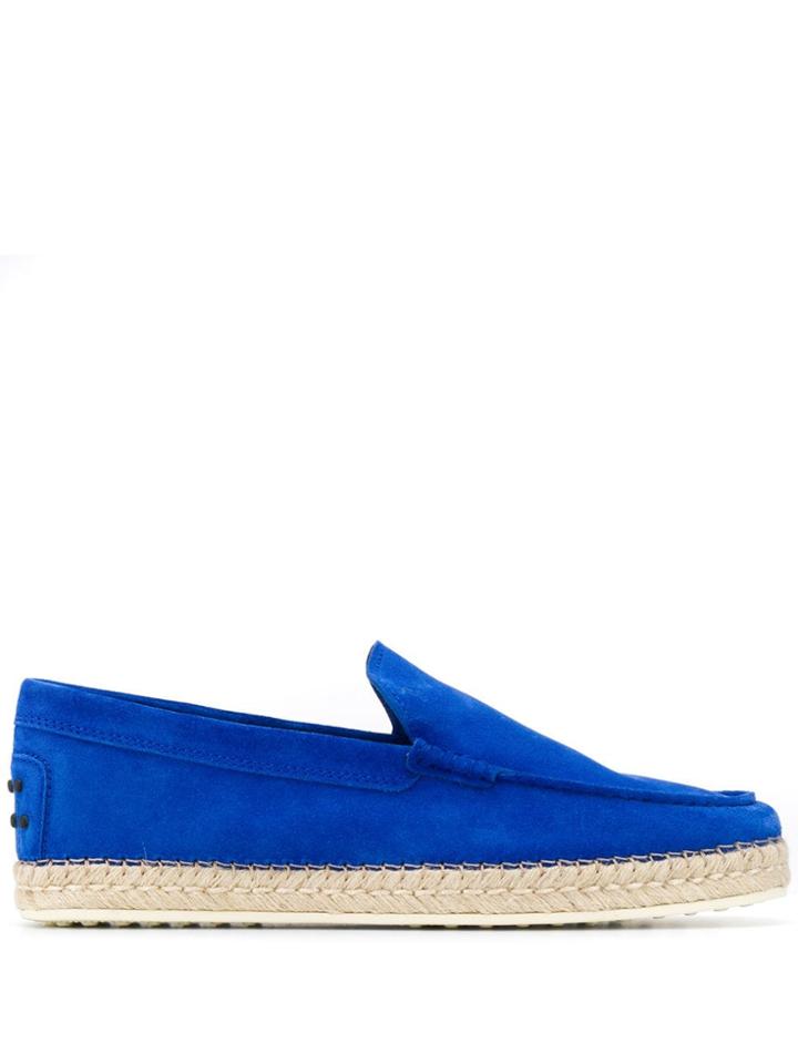 Tod's Flat Loafer Espadrilles - Blue