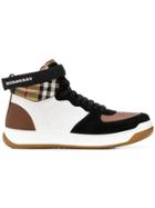 Burberry Hi-top Checkered Sneakers - Brown