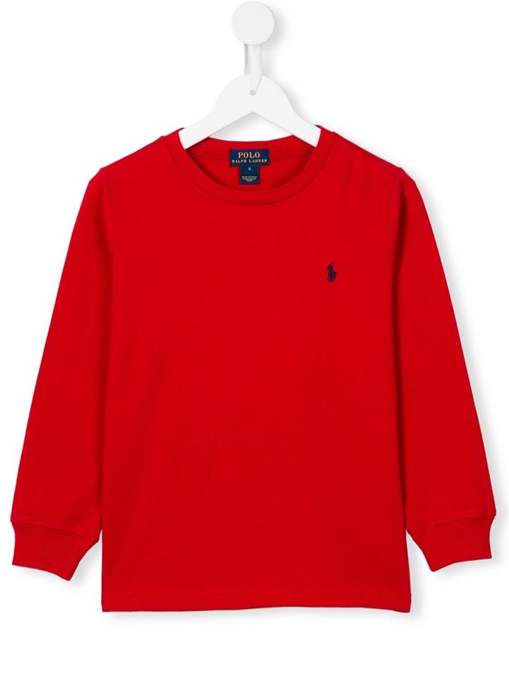 Ralph Lauren Kids Round Neck Sweatshirt, Toddler Boy's, Size: 2 Yrs, Red