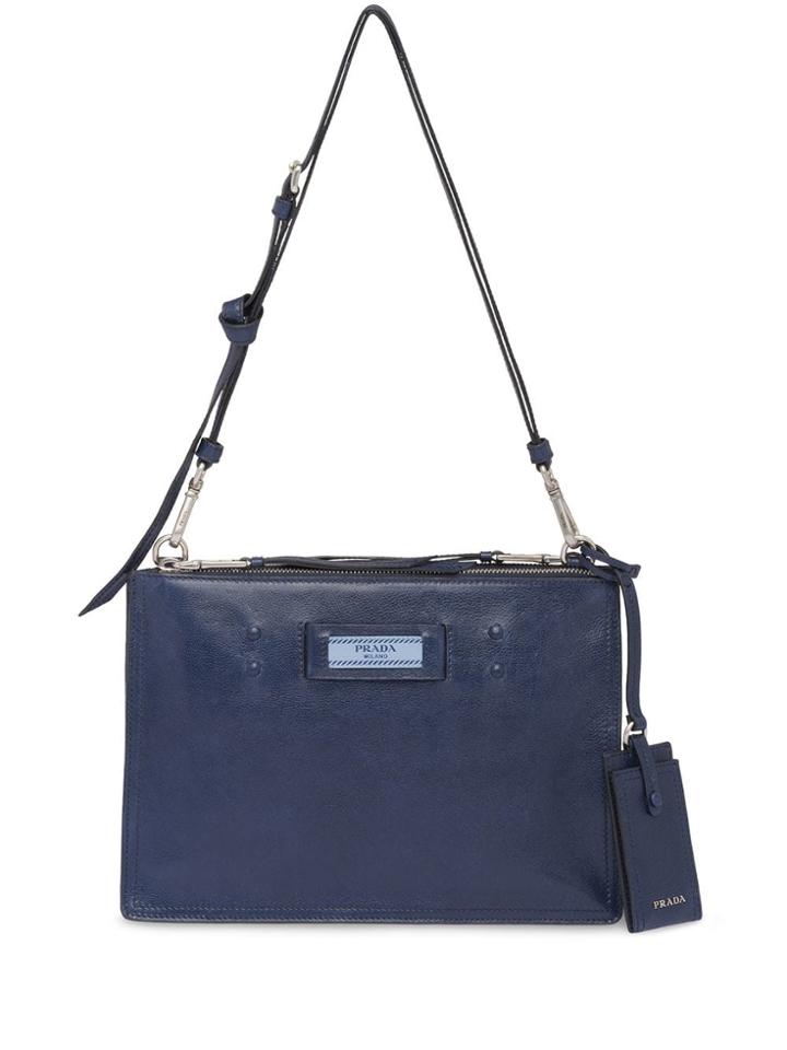 Prada Etiquette Leather Bag - Blue