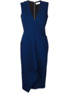 Victoria Beckham Front Ruffle Sleeveless Dress