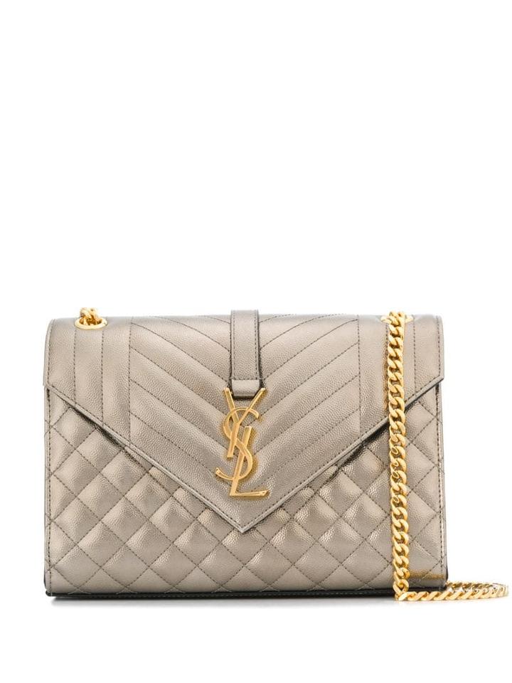 Saint Laurent Cassandra Quilted Shoulder Bag - Gold