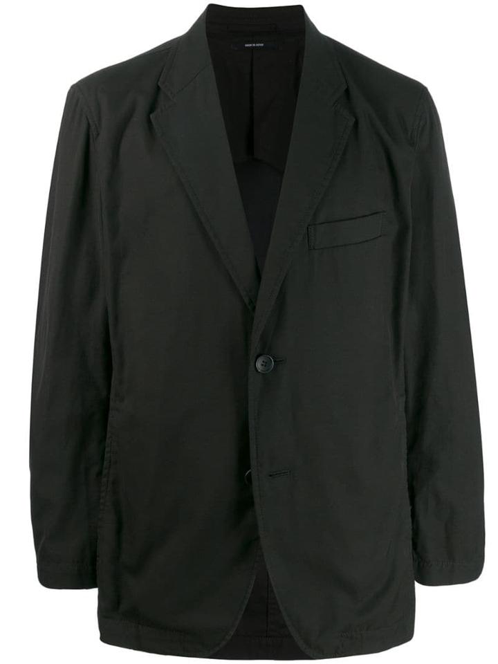 Issey Miyake Men Loose Fit Button Blazer - Black