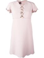 Giambattista Valli Floral Lace Detail Dress, Women's, Size: 46, Pink/purple, Viscose/acetate/polyester/cotton