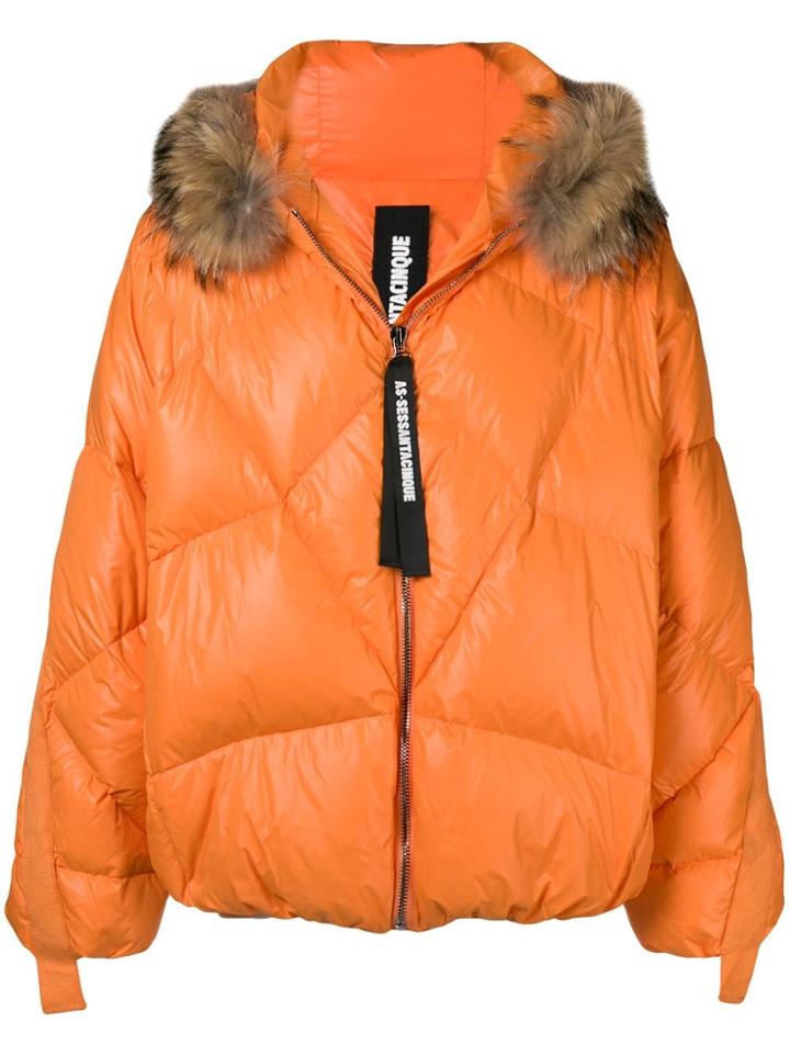 As65 Hooded Padded Coat - Yellow & Orange