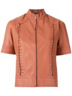 Leather Top - Women - Leather - M, Brown, Leather, Andrea Bogosian