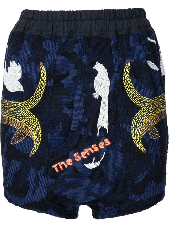 Bernhard Willhelm Printed Shorts - Blue
