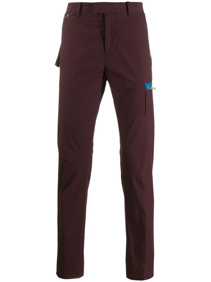 Undercover Slim Fit Panelled Trousers - Red