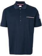 Moncler Gamme Bleu Logo Patch Polo Shirt - Blue