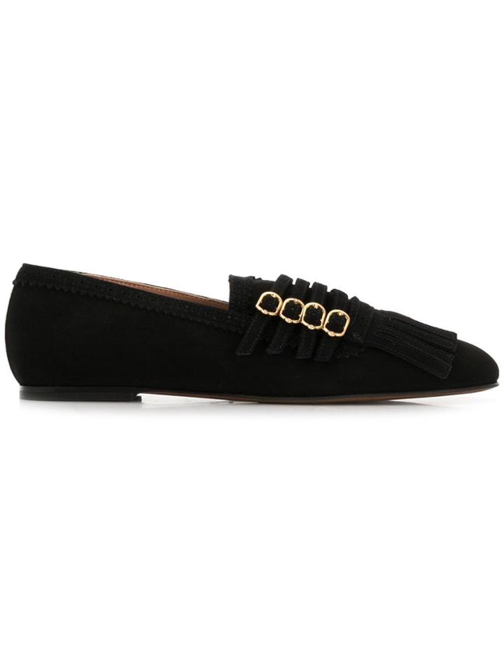L'autre Chose Strap Detailed Ballerinas - Black