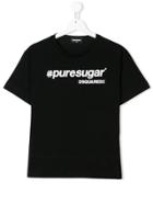 Dsquared2 Kids Slogan Logo Patch T-shirt - Black