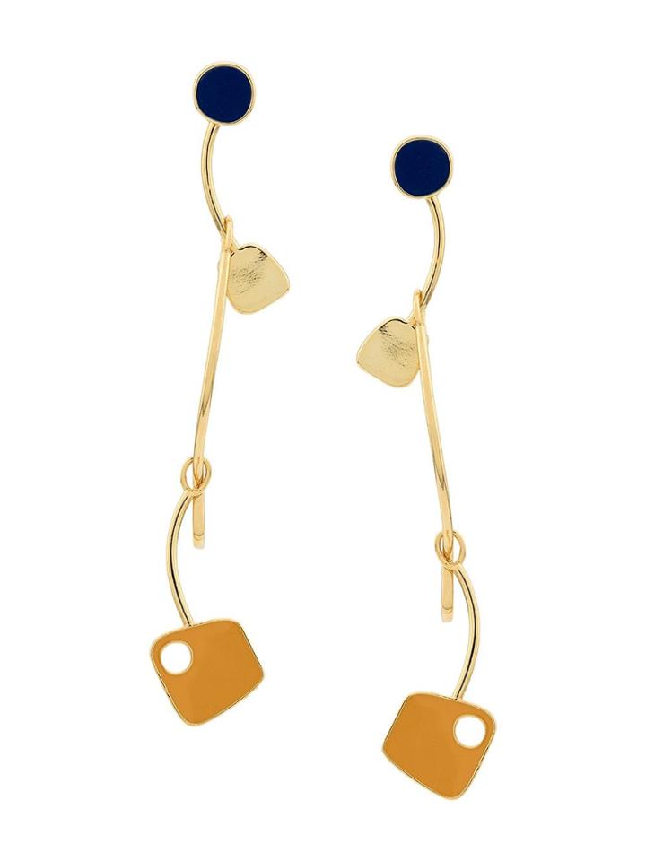 Ooak Statement Drop Earrings - Gold