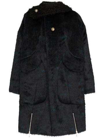 Kiko Kostadinov Maud Alpaca Speckled Coat - Black