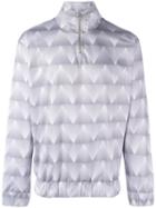 Han Kj0benhavn Triangle Print Zipped Sweatshirt, Adult Unisex, Size: Large, White, Polyester
