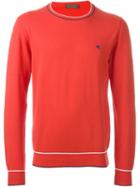 Etro Embroidered Logo Jumper, Men's, Size: Xxl, Red, Cotton/polyester