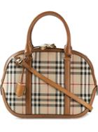 Burberry Small 'orchard' Horseferry Check Tote, Women's, Nude/neutrals